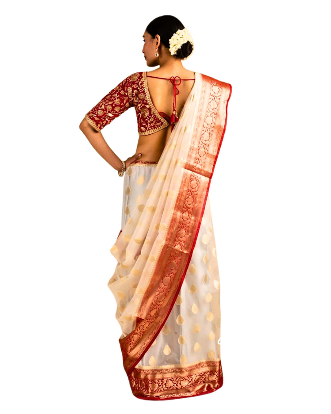 Party Wear Organza Saree with blouse – Light, Graceful & Stunning