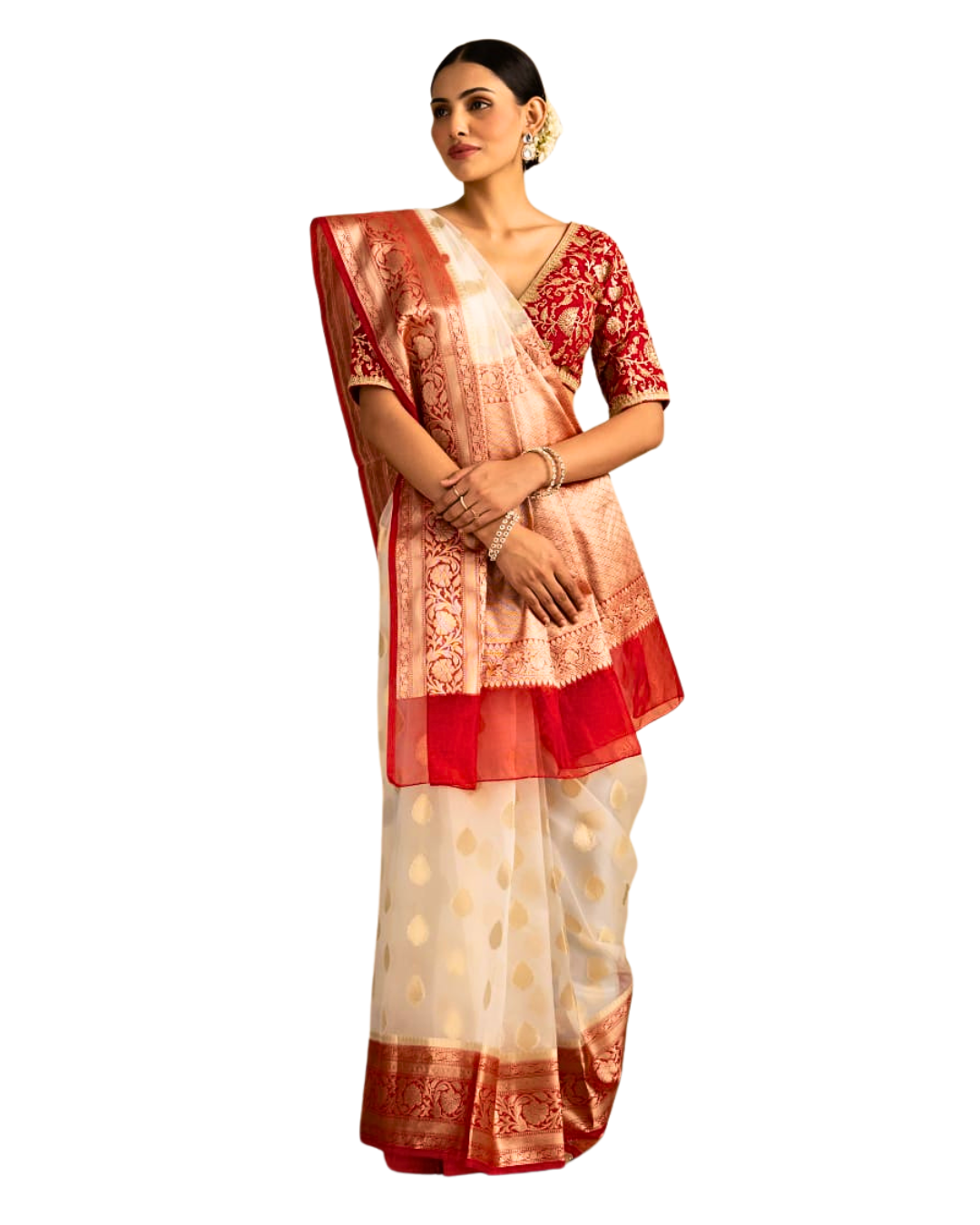 Party Wear Organza Saree with blouse – Light, Graceful & Stunning