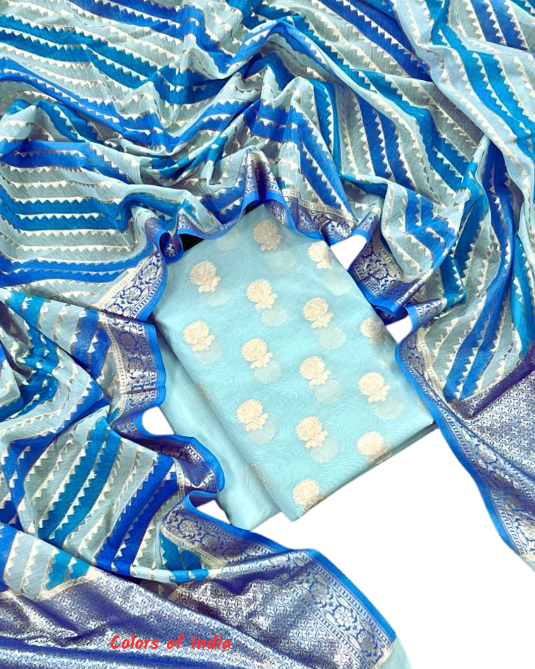 Banarasi Chanderi Cotton Dress Material | Soft, Breezy & Stylish for Summer