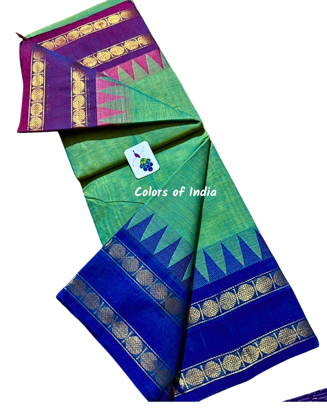 100 % Cotton Saree with Ganga Jamuna Border , Free Delivery