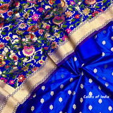 Banarasi  Silk Suit  With Zari Bootis and  Dupatta Set  , FREE DELIVERY