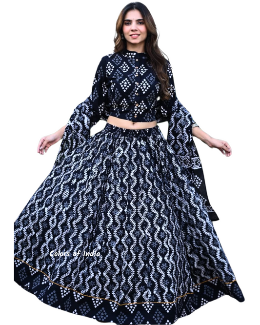 Navratri  Cotton Lehenga Choli  for Women