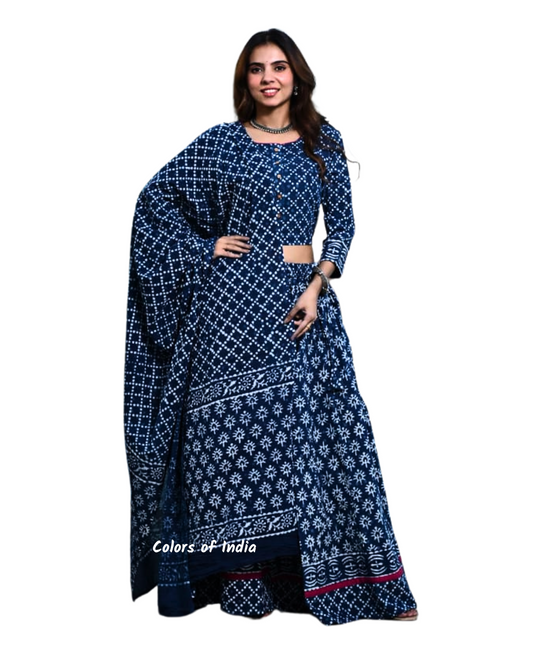 Lehenga Choli Cotton for Puja