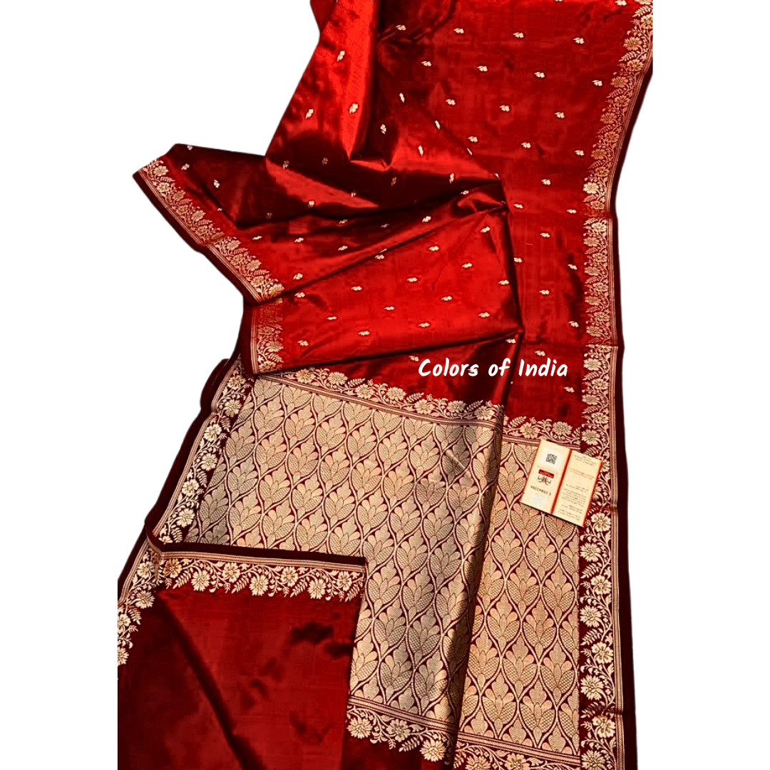 Banarasi  Katan 100% Pure  Silk  Saree  FREE  DELIVERY