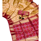 Daily wear silk sarees with patola pallu , FREE  DELIVERY