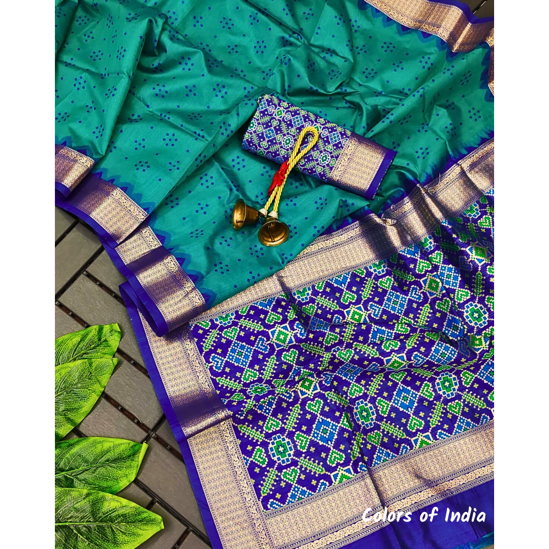 Daily wear silk sarees with patola pallu , FREE  DELIVERY