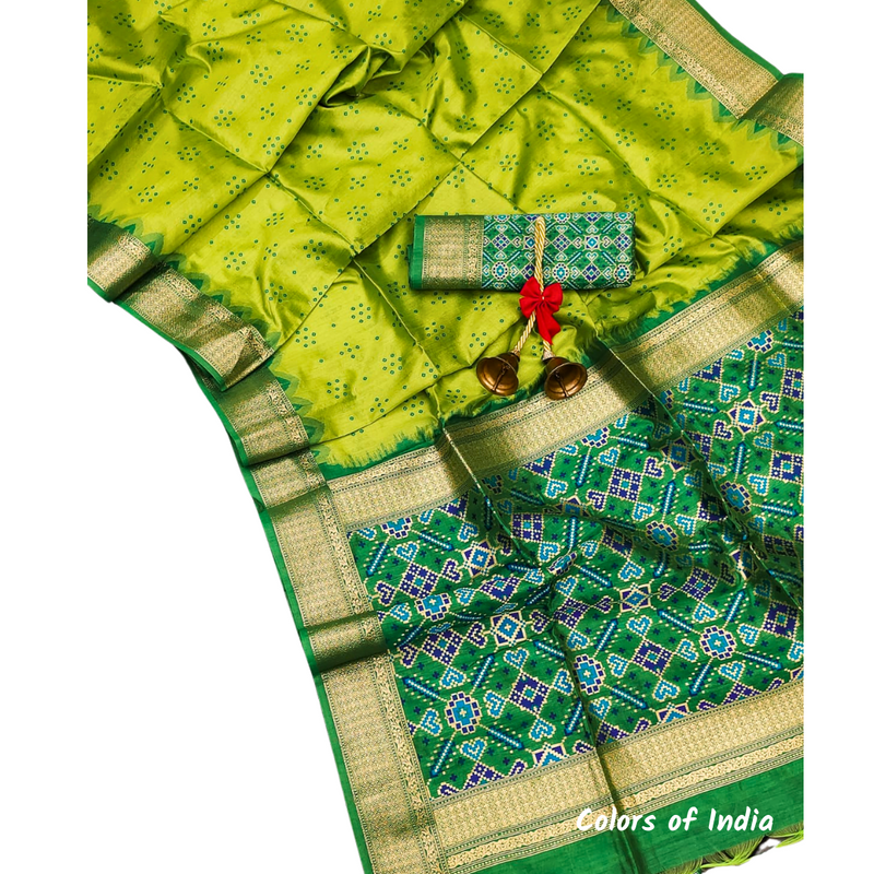 Daily wear silk sarees with patola pallu , FREE  DELIVERY