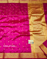 Banarasi  100 % Pure Silk Saree with blouse piece ,   FREE  DELIVERY