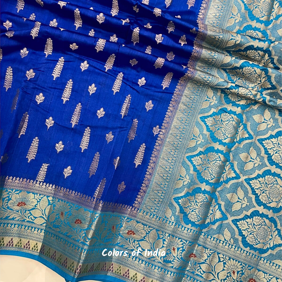 Banarasi  zari booti semi georgette saree