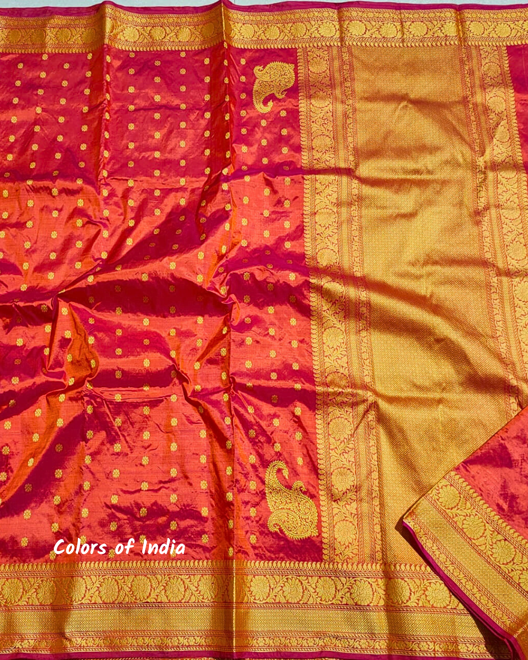 Banarasi  100 % Pure Silk Saree with blouse piece ,   FREE  DELIVERY