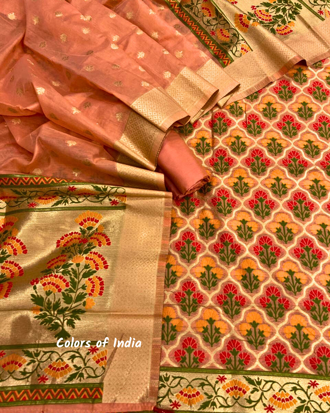 Pure Cotton Banarasi Jamdani Salwar Suit – Multicolor Options