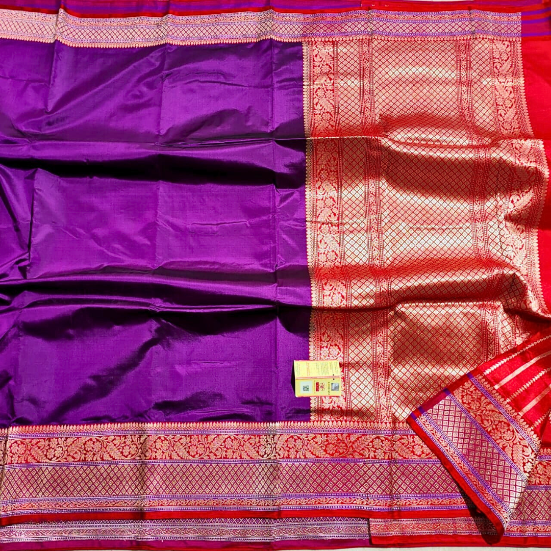 Pure Banarasi Silk Saree for Wedding | Handwoven Bridal Saree | Indian Traditional Saree SILK MARK CERTIFIED