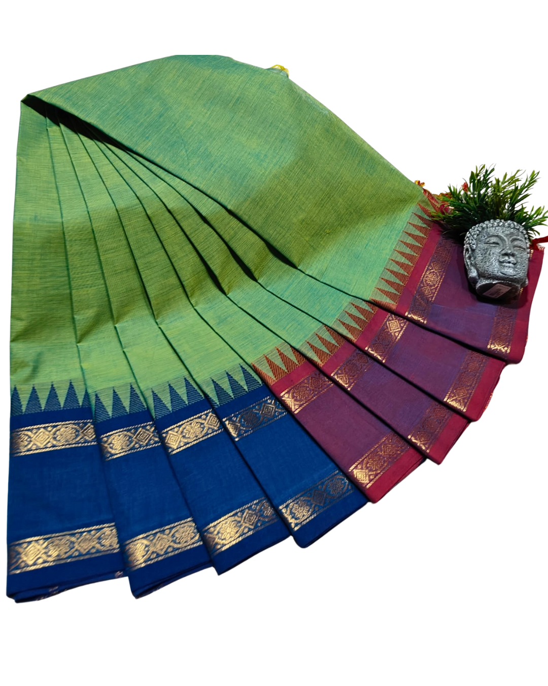 Kanchi  cotton sarees with ganga jamuna border