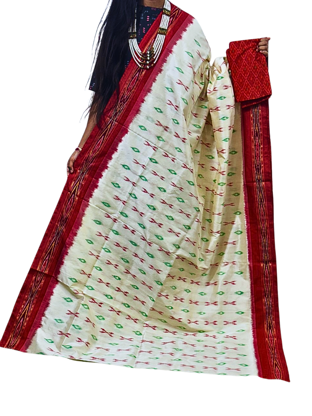 Authentic Ikat Silk Saree | Traditional Ethnic Saree for Weddings & Festivals
