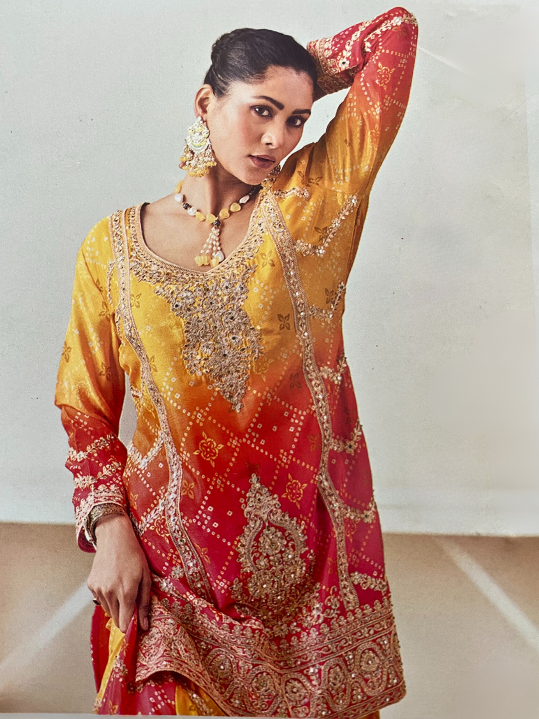 Red  Designer Embroidered Palazzo Set / Palazzo Suit for Weddings, Parties & Festivals