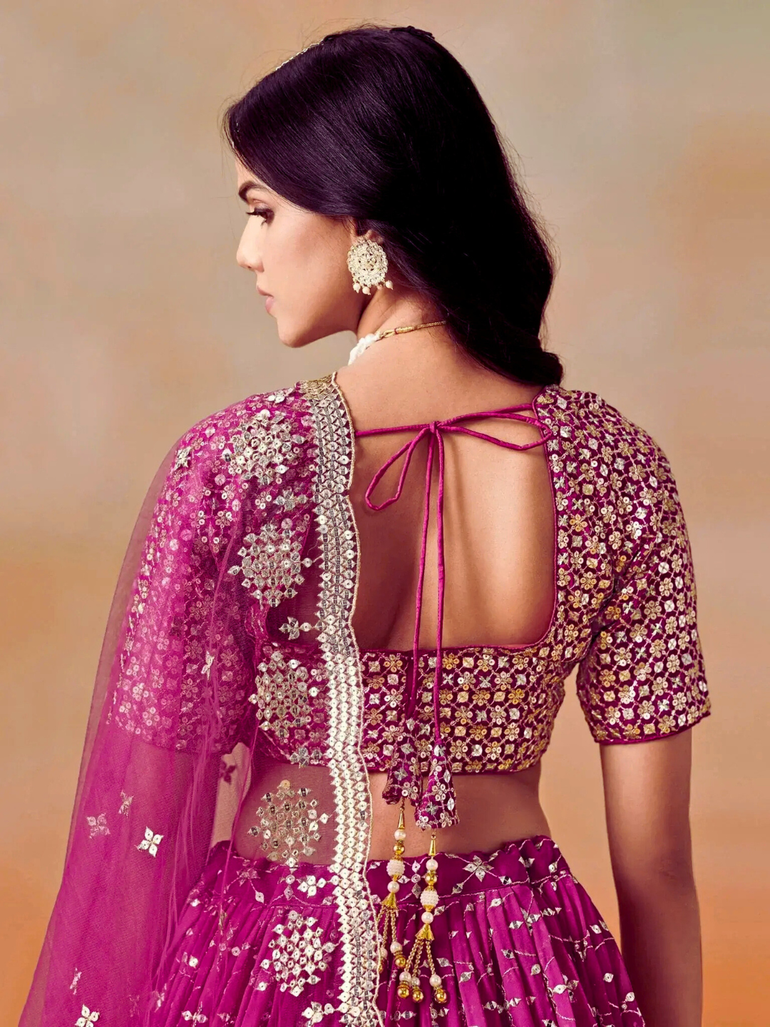 Magenta  Embroidered Bridal Lehenga Choli | Wedding & Party Wear Outfit