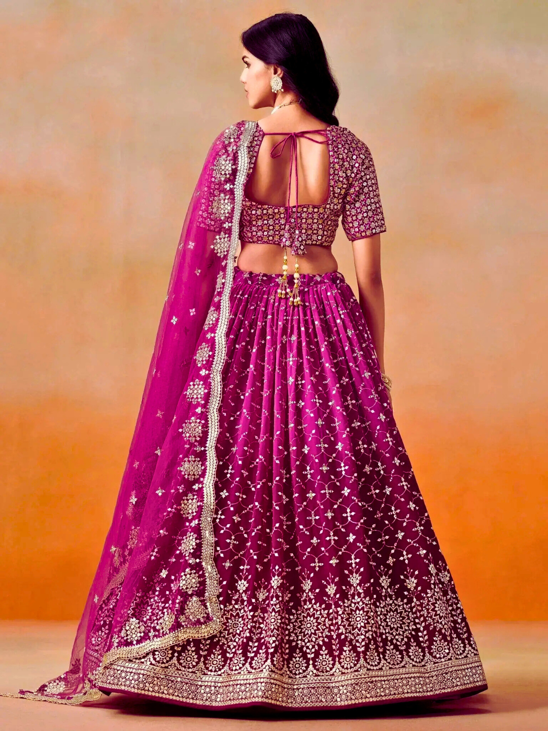 Magenta  Embroidered Bridal Lehenga Choli | Wedding & Party Wear Outfit