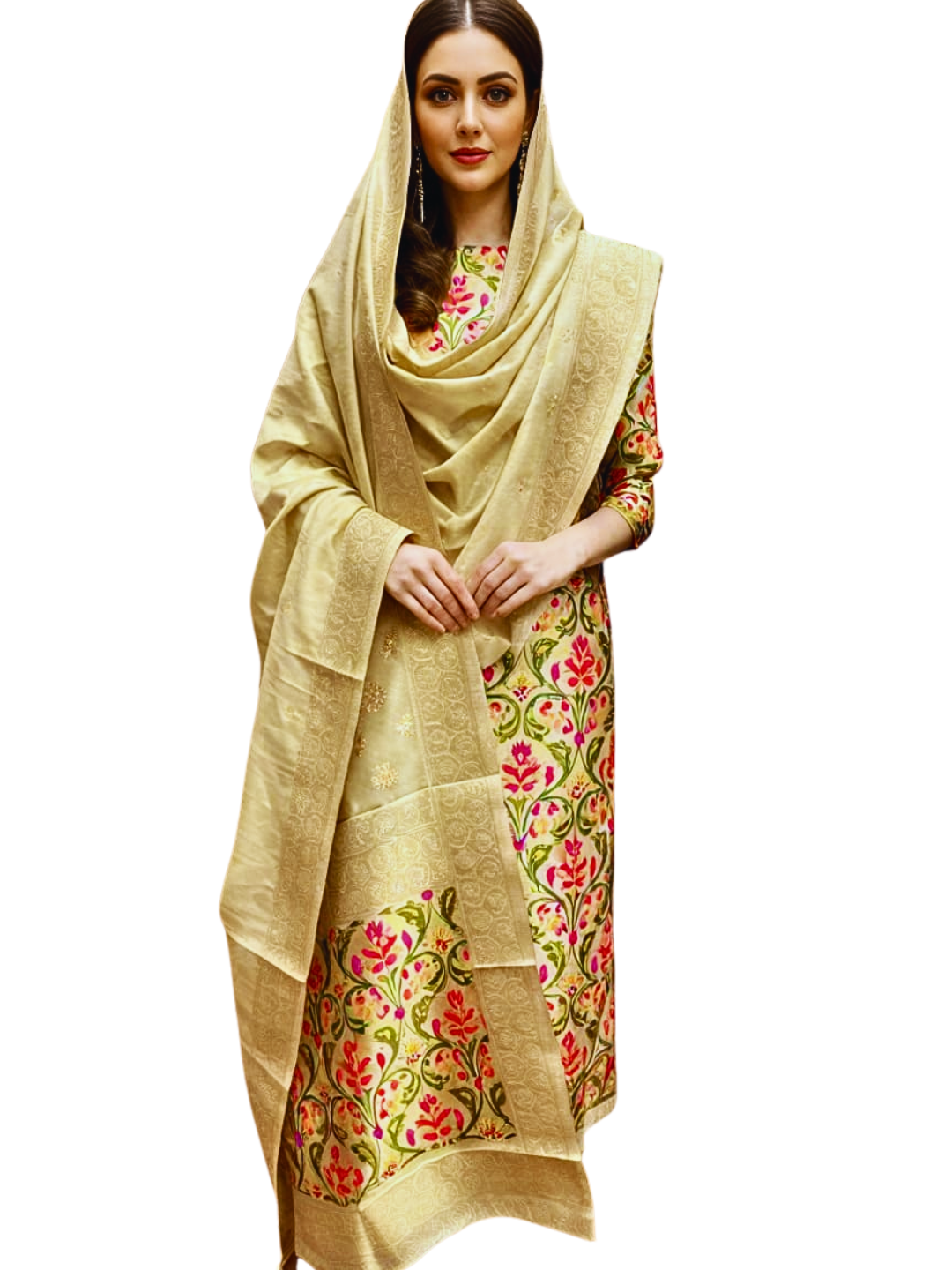 Banarasi Cotton Unstitched Salwar Suit Set with Woven Dupatta | Elegant Festive Wear Dress Material for Women