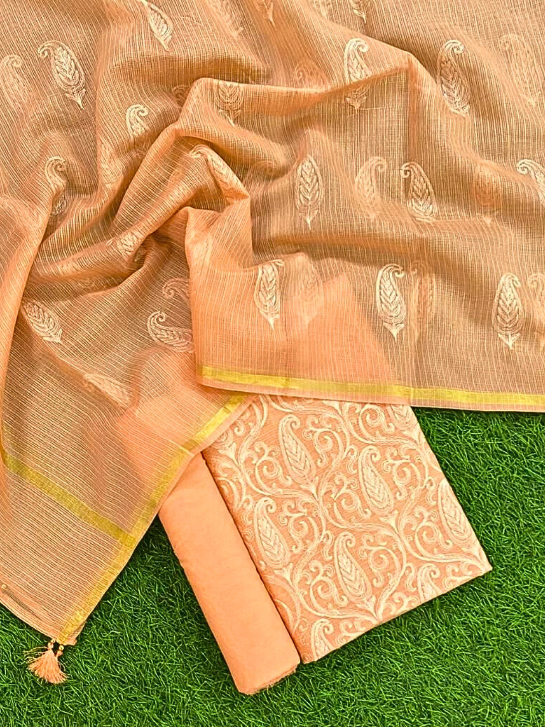 Elegant Banarasi Kota Doria Suit Set – Summer Ethnic Wear