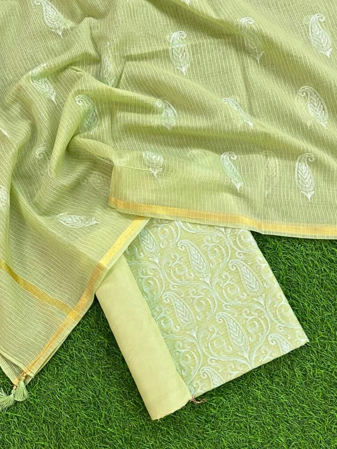 Elegant Banarasi Kota Doria Suit Set – Summer Ethnic Wear