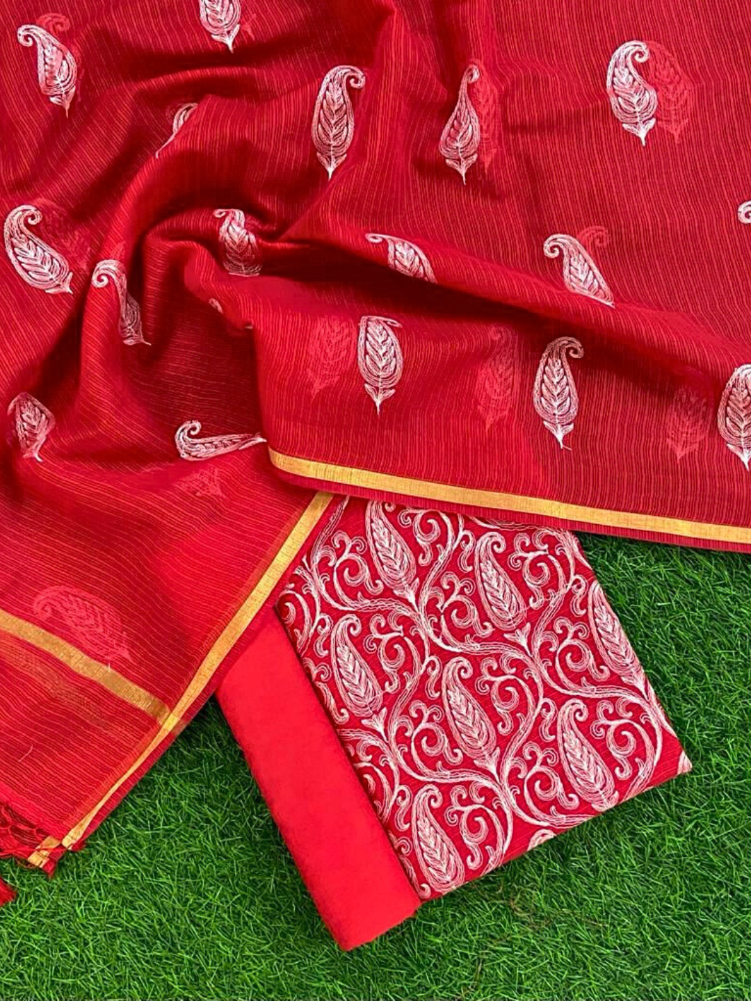 Elegant Banarasi Kota Doria Suit Set – Summer Ethnic Wear