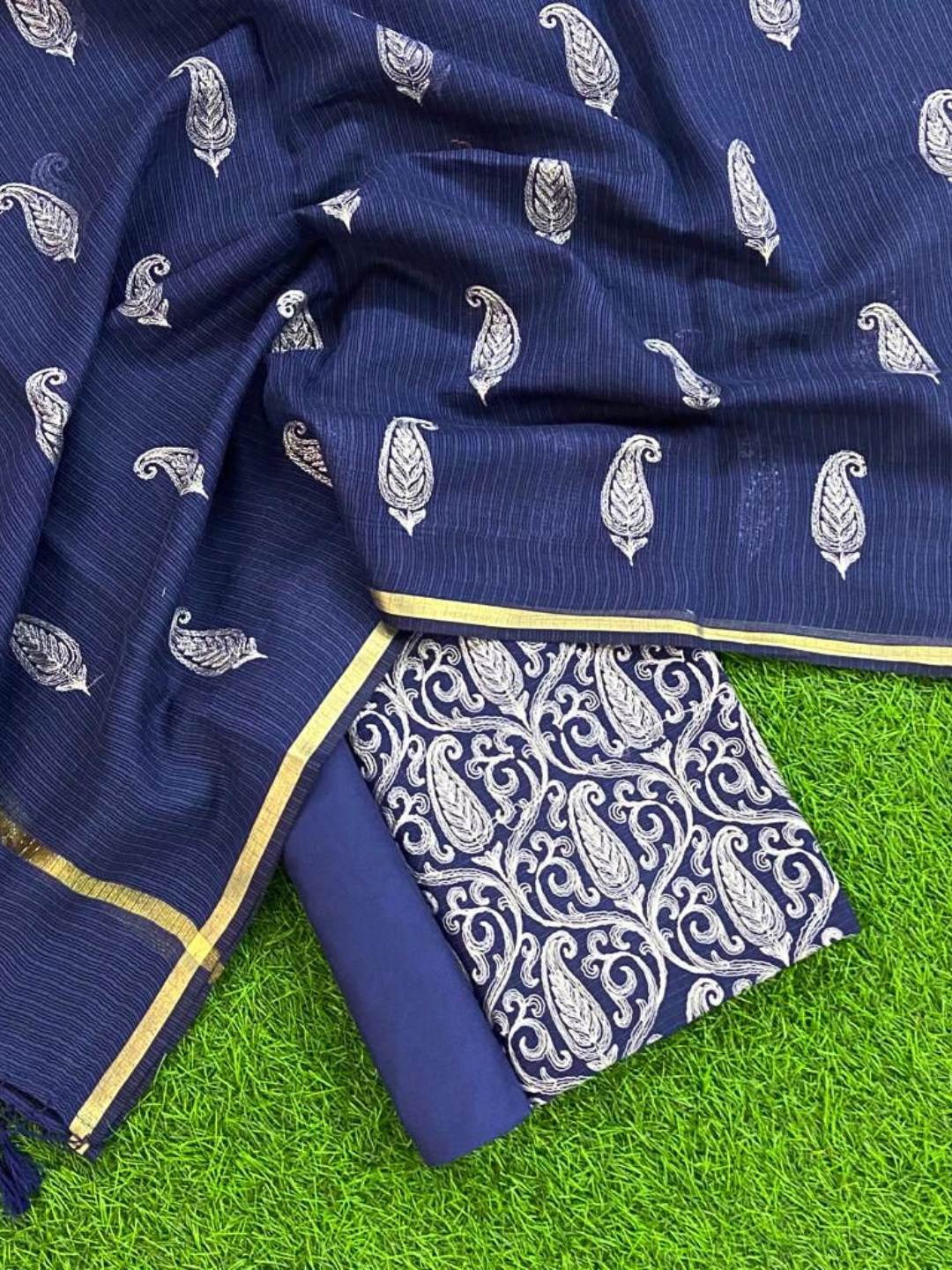 Elegant Banarasi Kota Doria Suit Set – Summer Ethnic Wear