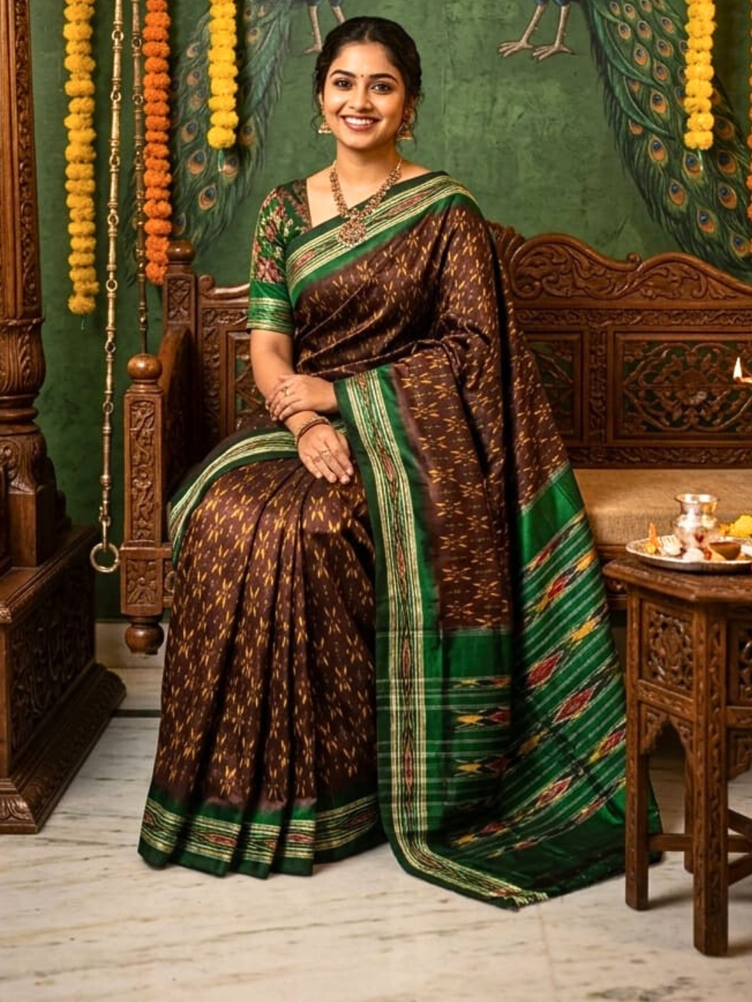 Authentic Ikat Silk Saree | Pure Handloom Silk Saree | Festive & Occasion Wear Saree