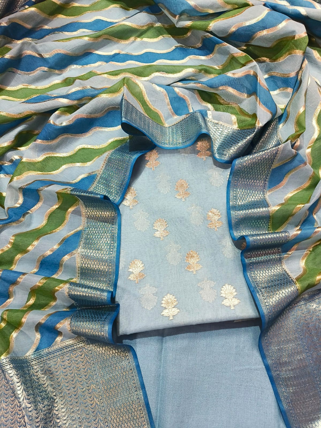 Handwoven Banarasi Chanderi Dress Material | Party Wear Salwar Suit for Women