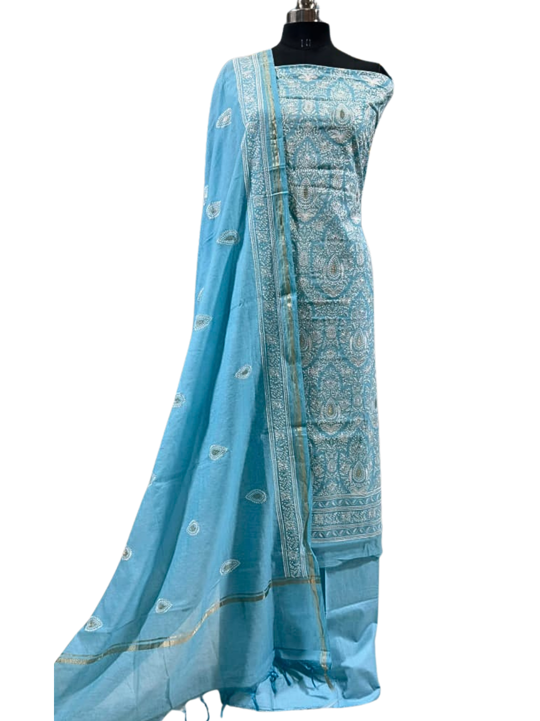 Banarasi Chanderi Embroidered Suit Set
