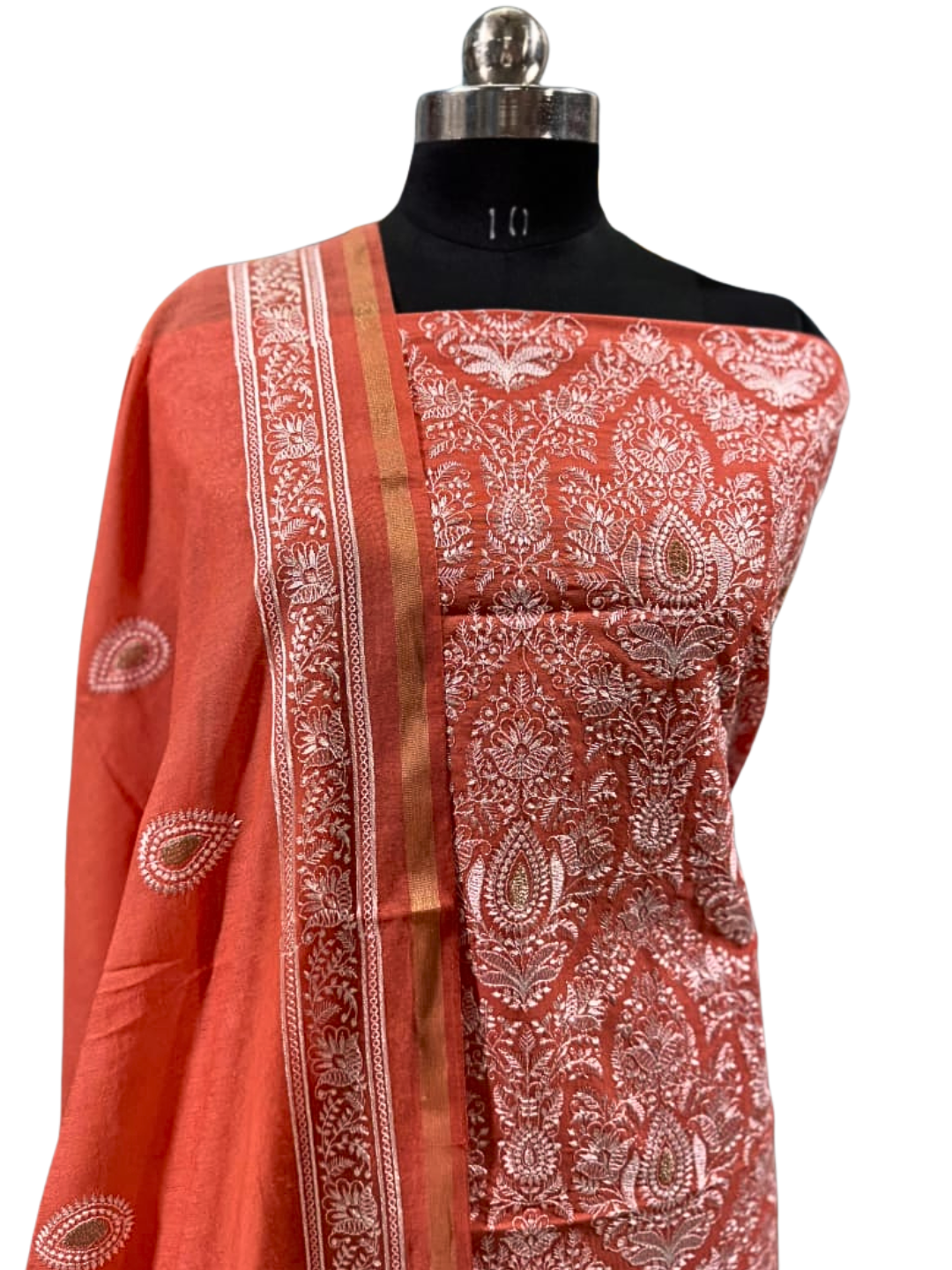 Banarasi Chanderi Embroidered Suit Set