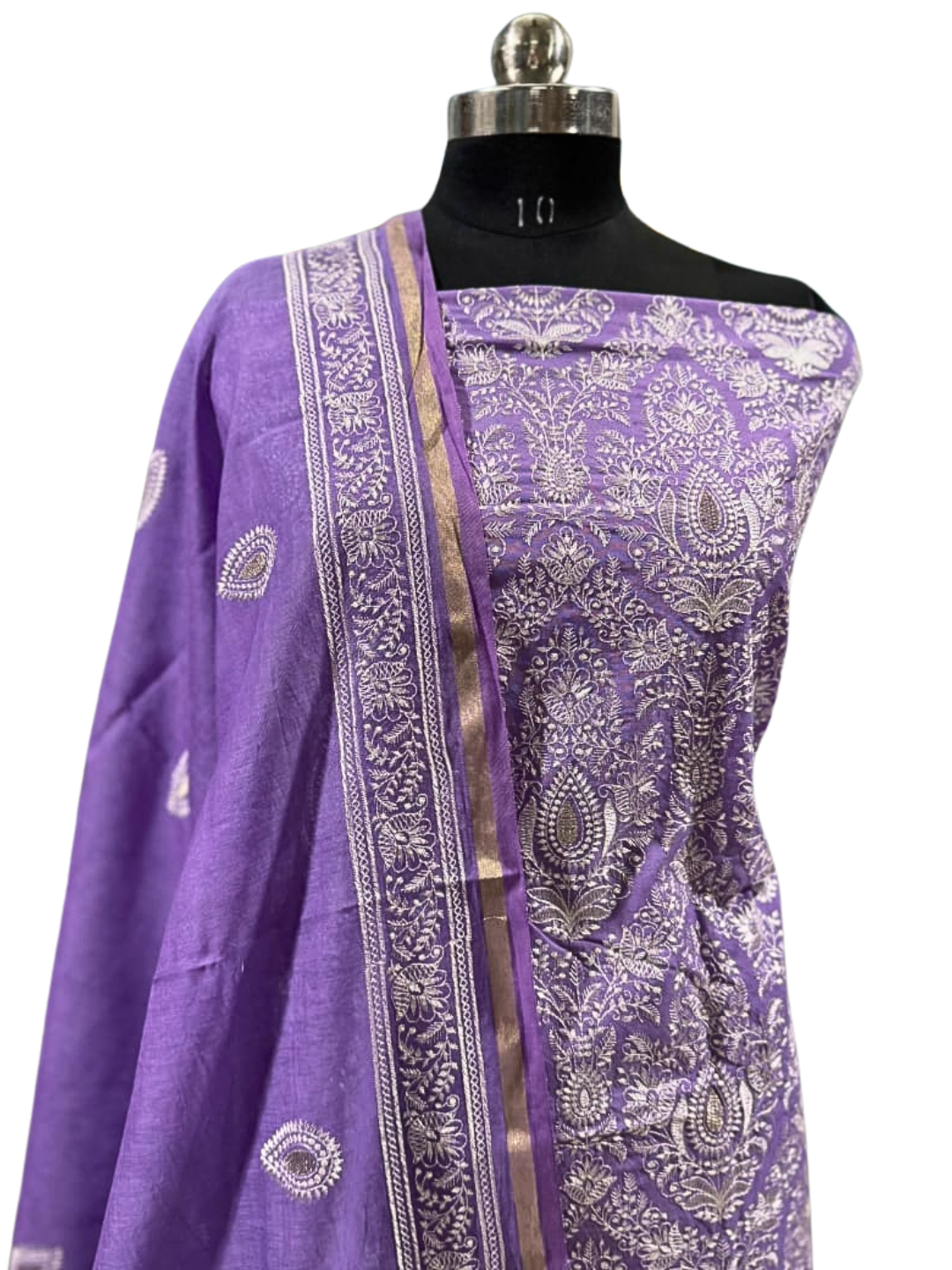Banarasi Chanderi Embroidered Suit Set