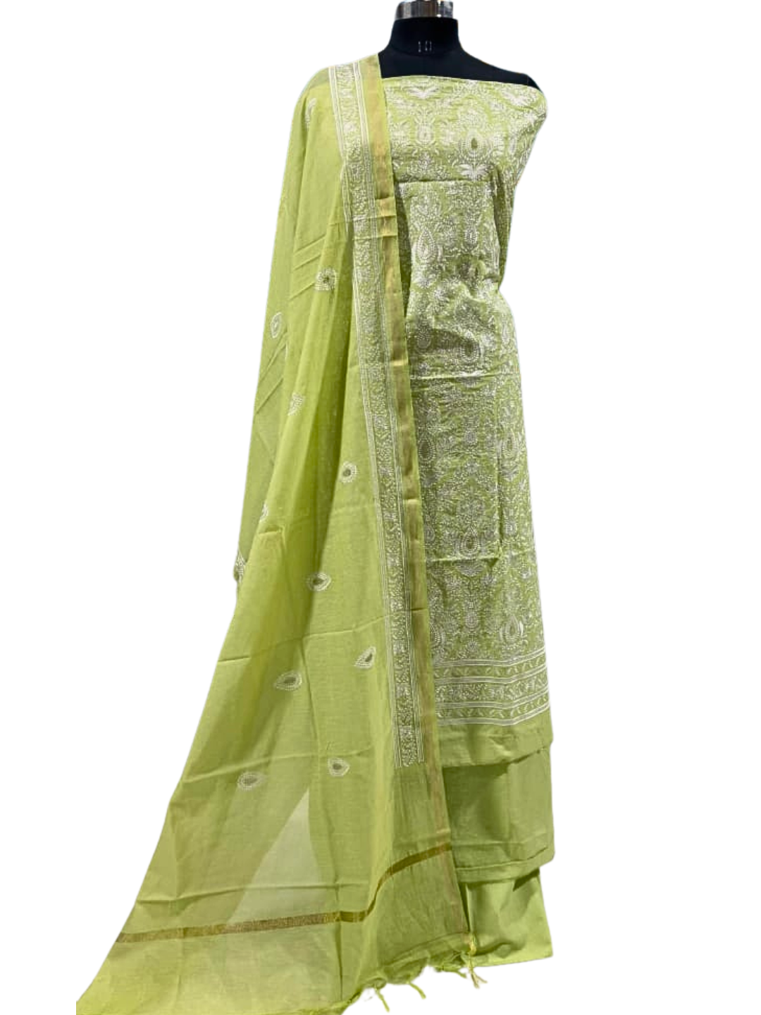 Banarasi Chanderi Embroidered Suit Set