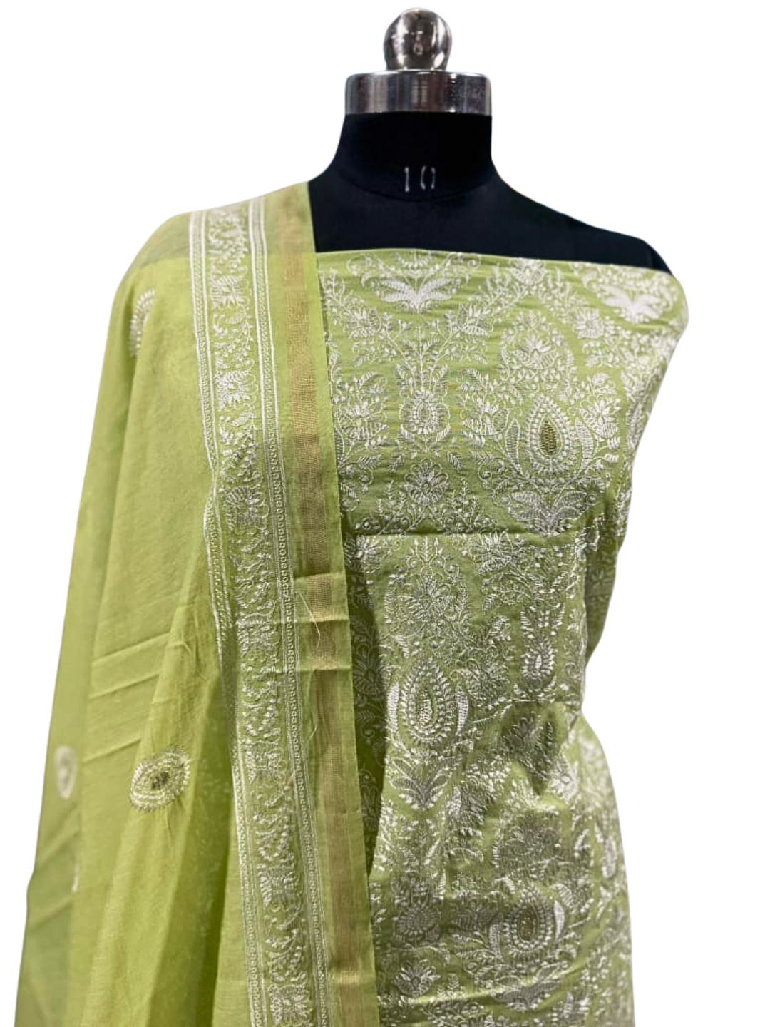 Banarasi Chanderi Embroidered Suit Set