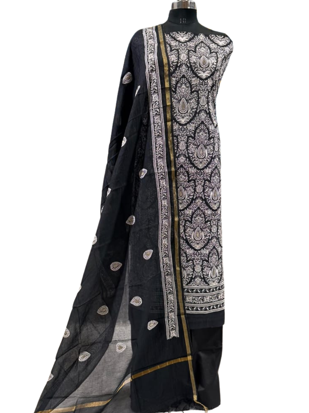 Banarasi Chanderi Embroidered Suit Set