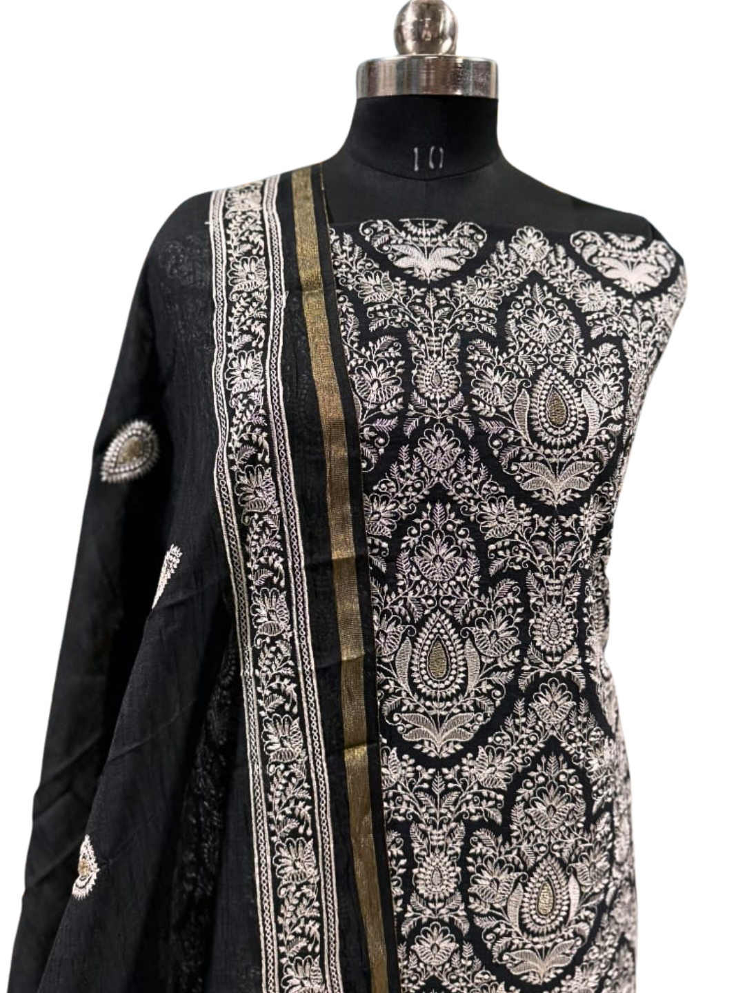 Banarasi Chanderi Embroidered Suit Set