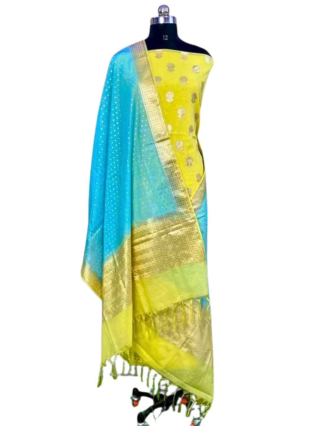 Banarasi  Chanderi  Cotton Unstitched Suits