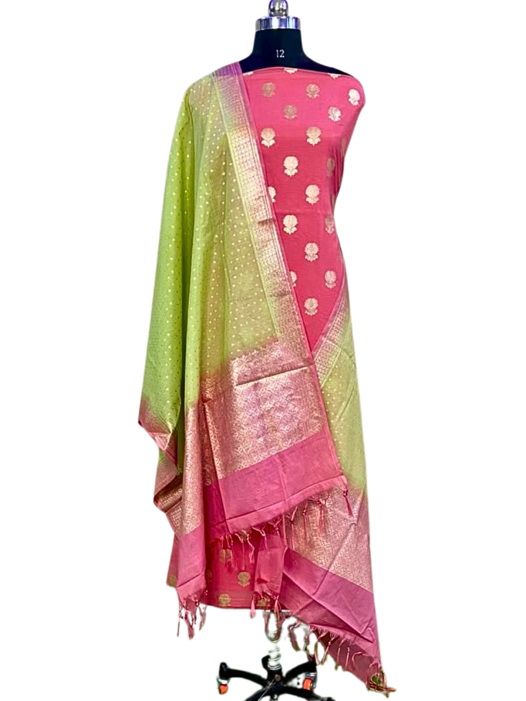 Banarasi  Chanderi  Cotton Unstitched Suits