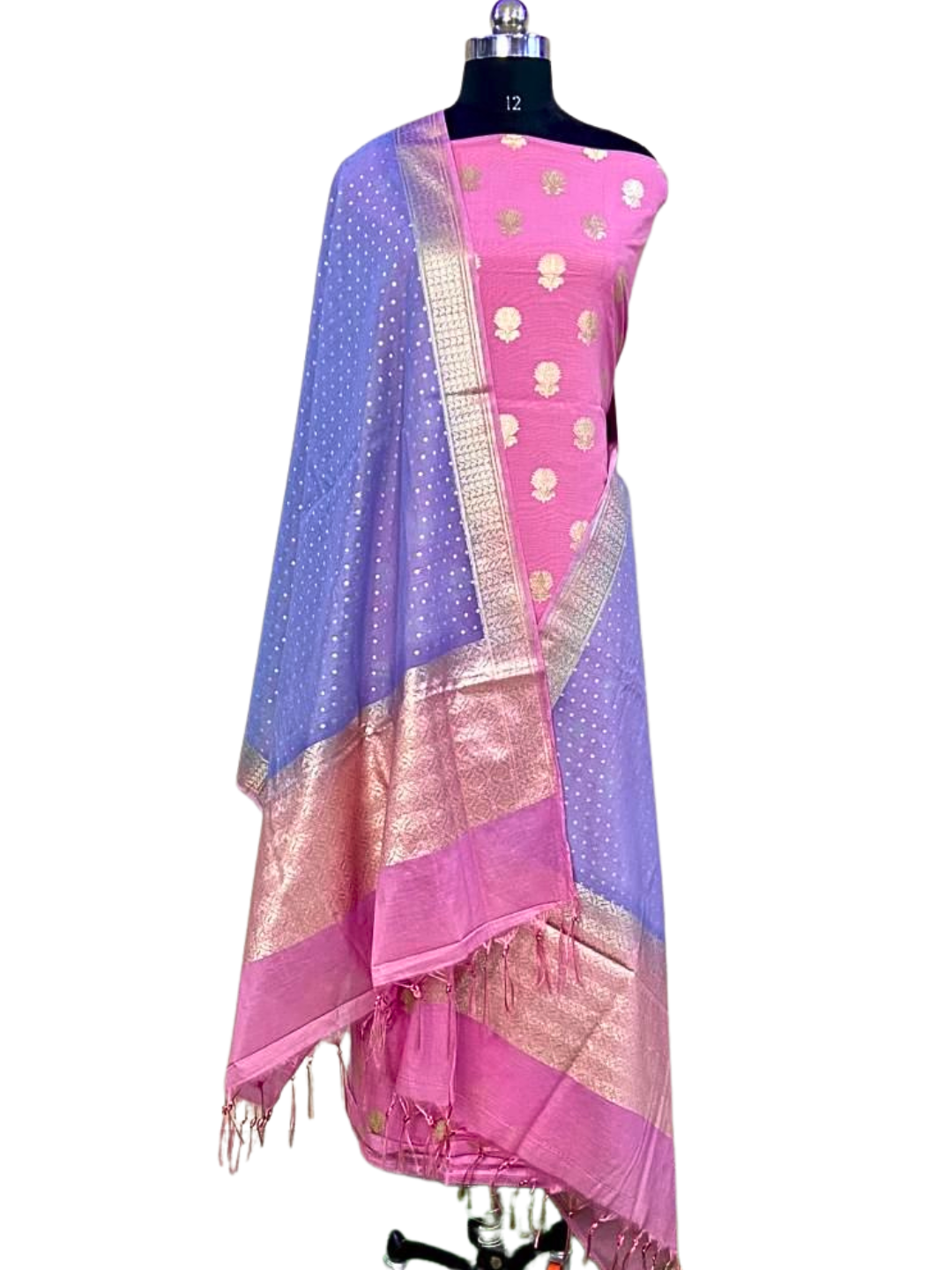 Banarasi  Chanderi  Cotton Unstitched Suits