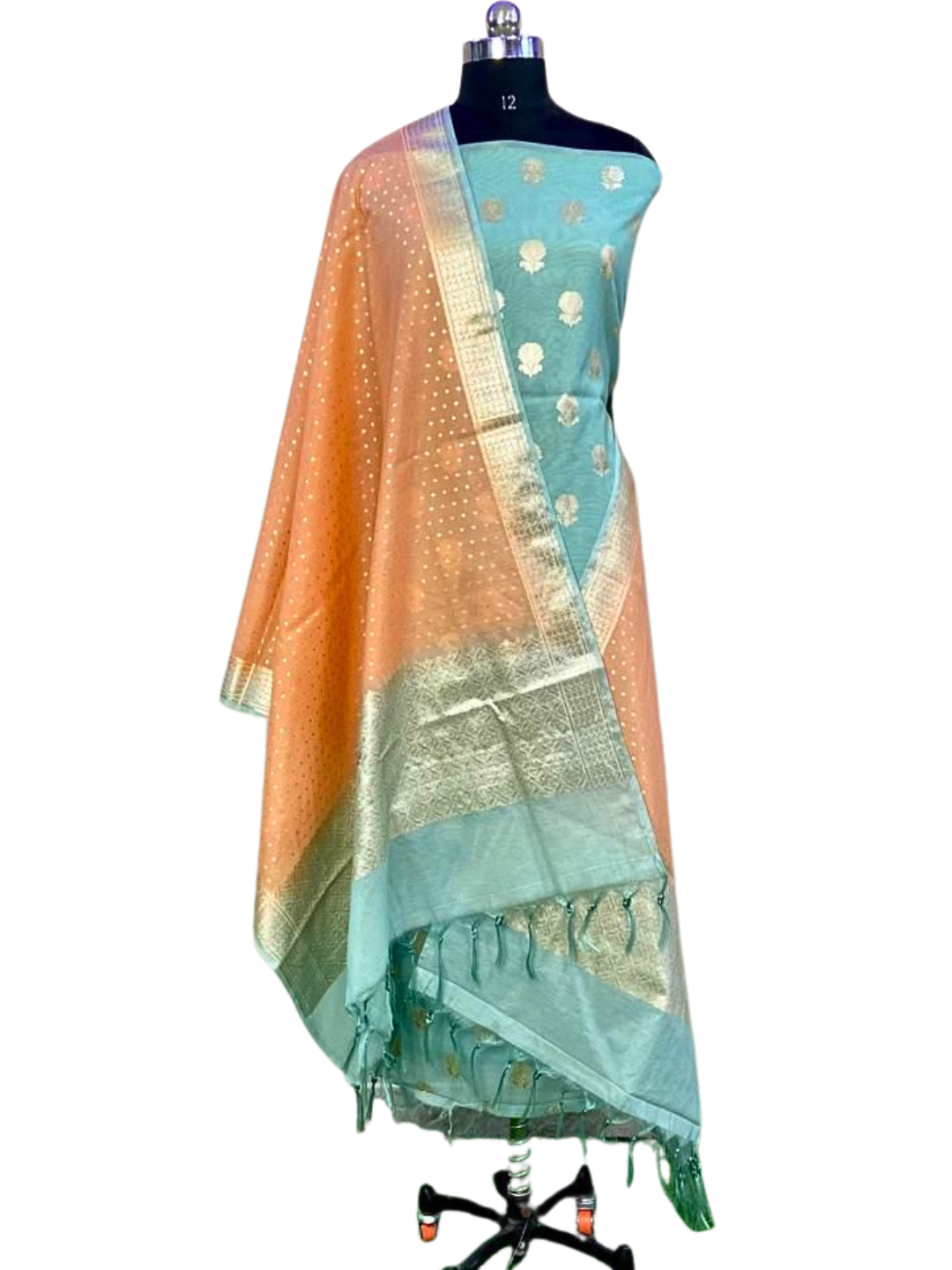 Banarasi  Chanderi  Cotton Unstitched Suits