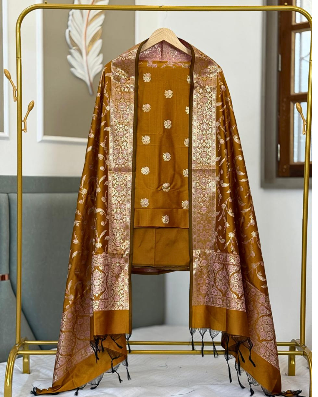 Banarasi Silk Blend Salwar Suit for Women – Festive & Party Wear