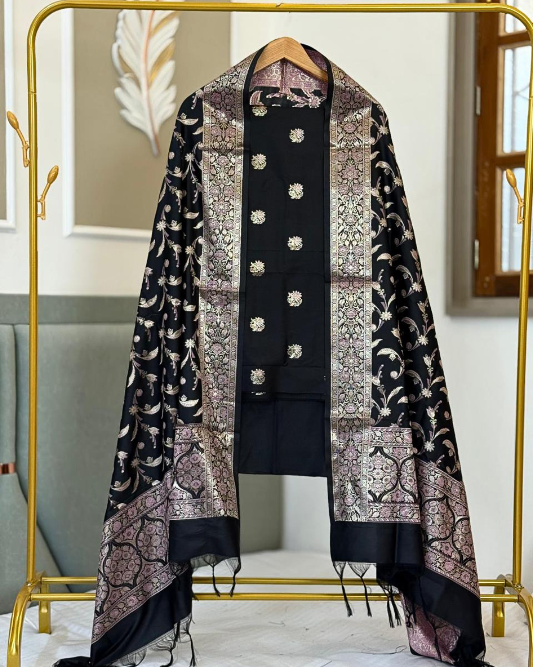 Banarasi Silk Blend Salwar Suit for Women – Festive & Party Wear