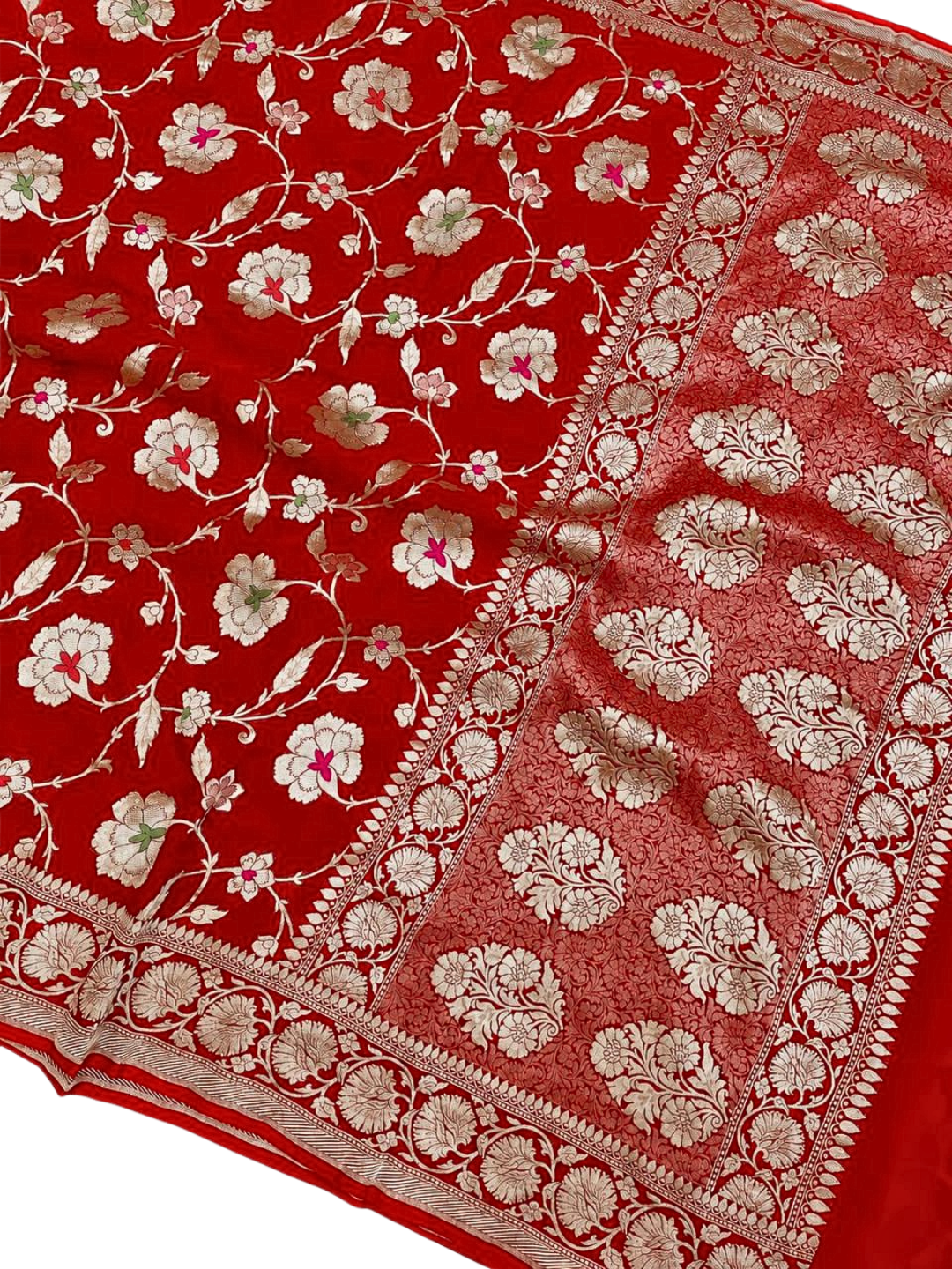 Semi Georgette Banarasi Saree – Elegant Wedding & Reception Wear Saree