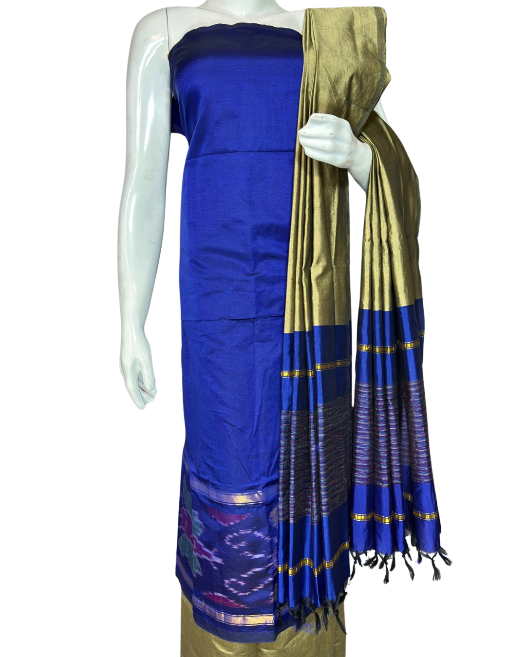 Ikat Unstitched Salwar Suit Set | Handwoven Indian Clothing |  Festive  and Daily Wear