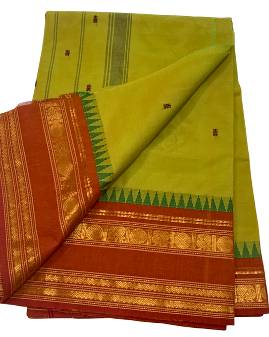 Traditional Kanchi Cotton  Saree | Handwoven & Soft Cotton