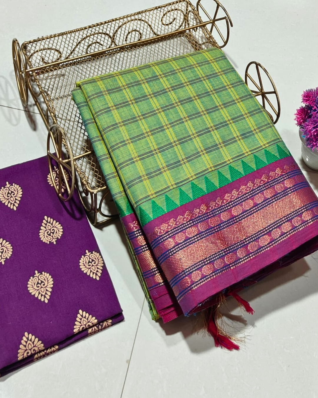 100% Pure Kanchi Cotton Saree | Summer Wear  Cotton Saree | Handloom Saree with Blouse | Soft & Comfortable