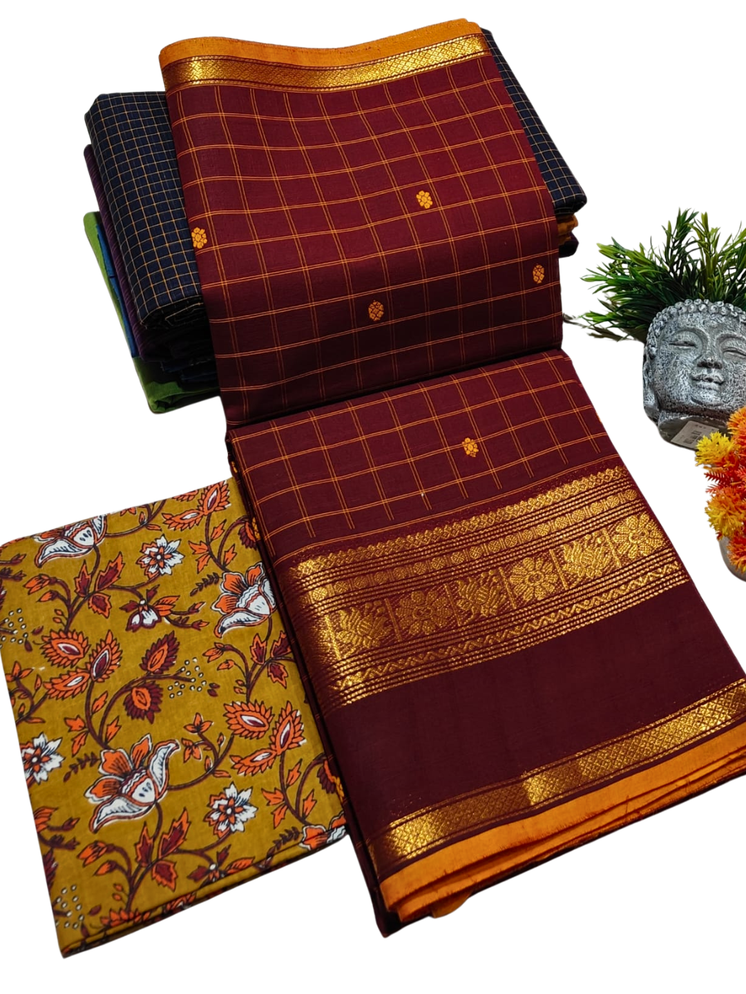 Soft Cotton Sarees | Pure Handloom Cotton Sarees for Women | Summer Festive Saree with Blouse