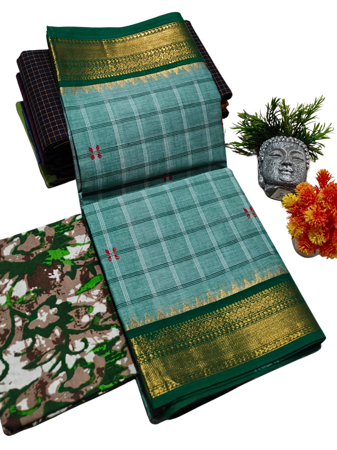 Soft Cotton Sarees | Pure Handloom Cotton Sarees for Women | Summer Festive Saree with Blouse