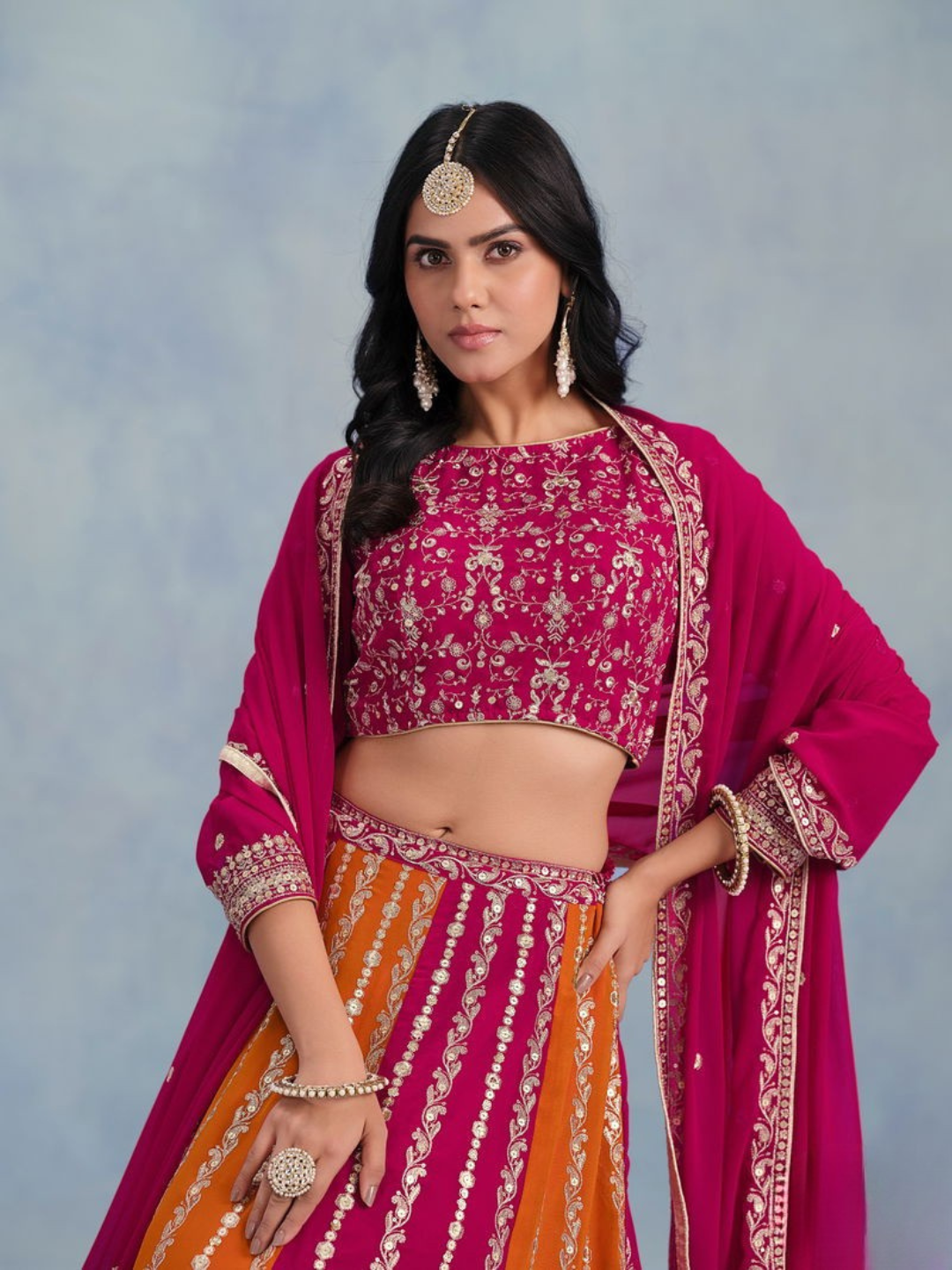 Traditional Embroidered Lehenga Choli ,Indian Wedding Outfit , Party Wear Ghagra Choli , Festival & Pooja Dress