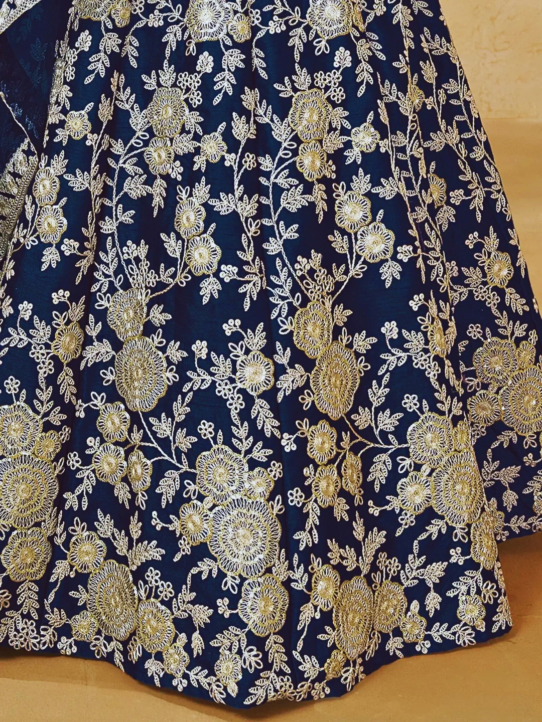 Navy Blue Classic Indian Lehenga Choli – Perfect Attire for Weddings & Special Events