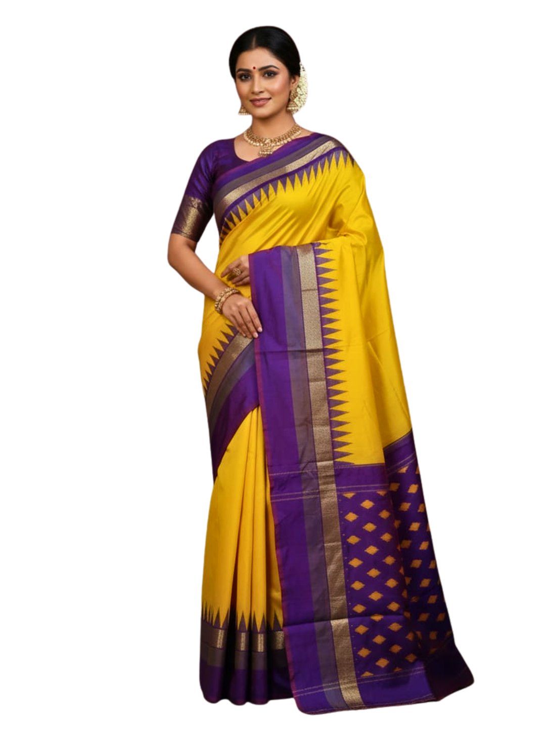 100% Pure Ikat Silk Saree | Traditional Handloom Saree for Weddings & Celebrations